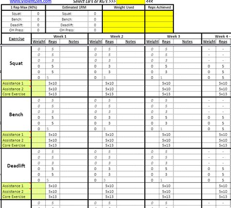 Boring But Big: 5/3/1 BBB Spreadsheets .